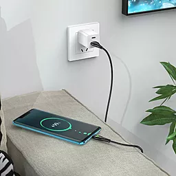 Кабель Borofone BX65 USB-A - Type-C 15w 3a 1м cable Black - мініатюра 5 Кабель Borofone BX65 USB-A - Type-C 15w 3a 1м cable Black - мініатюра 5
