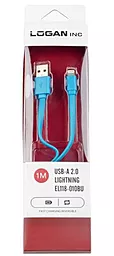 Кабель Logan USB-A - Lightning 10w 1м cable Blue (EL118-010BU) - мініатюра 3