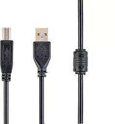 Кабель (шлейф) Cablexpert USB 2.0 AM/BM 3м черный (CCFB-USB2-AMBM-3M)