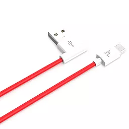 Кабель Hoco UPM10 L-Shape USB-A - micro USB 12w 2.4a 1.2м cable Red