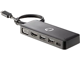 Мультипортовый USB Type-C хаб (концентратор) HP Travel HUB USB-C -> VGA/USB 2.0/USB Type-C/HDMI Black (Z9G82AA)