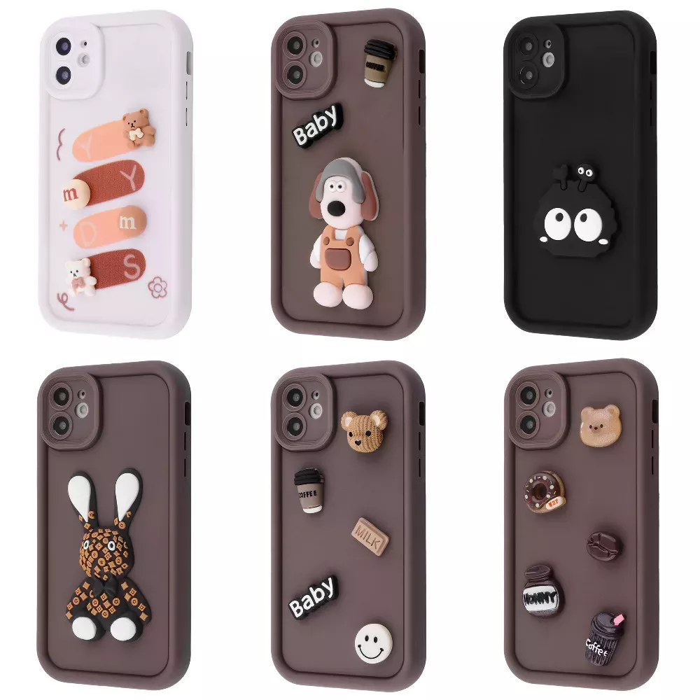 Чехол Pretty Things Case для Apple iPhone 12  white/bear - фото 2