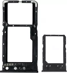 Держатель (лоток) Сим карты Xiaomi Redmi 6 / Redmi 6A и карты памяти Dual SIM, комплект 2 шт. Black