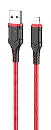 Кабель Borofone BX67 USB-A - Lightning 12w 2.4a 1м cable Red - фото Кабель Borofone BX67 USB-A - Lightning 12w 2.4a 1м cable Red