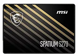 Накопичувач SSD MSI 240GB Spatium S270 2.5" SATAIII 3D TLC (S78-440N070-P83)