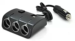 Автомобільний зарядний пристрій Olesson 1.2a car charger + 120w 3 cigarette lighter black (1506)