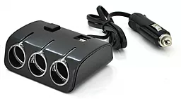 Автомобильное зарядное устройство Olesson 1.2a car charger + 120w 3 cigarette lighter black (1506)