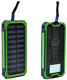 Повербанк MANGO Solar LED 2USB 15000 mAh Black-green
