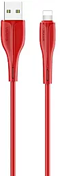 Кабель Usams U38 USB-A - Lightning 10w 1м cable Red (US-SJ371) - фото Кабель Usams U38 USB-A - Lightning 10w 1м cable Red (US-SJ371)