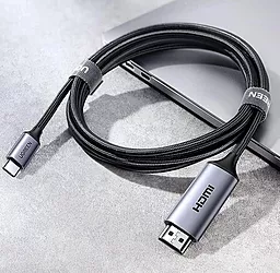 Видеокабель Ugreen MM142 USB Type-C - HDMI v2.0 4k 60hz 1.5m black/gray (50570) - миниатюра 4