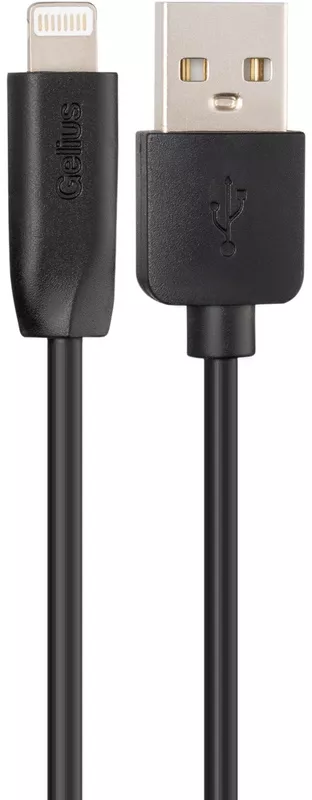Кабель Gelius Gelius One GP-UC117 USB-A - Lightning 12w 2.4a 1м cable Black - фото 1