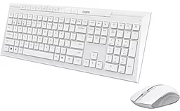 Комплект (клавіатура+мишка) Rapoo 8210M  White - мініатюра 2