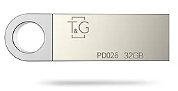 Флешка T&G Metal Series 32GB USB 2.0 (TG026-32G) Silver - фото Флешка T&G Metal Series 32GB USB 2.0 (TG026-32G) Silver