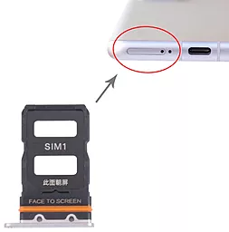 Держатель (лоток) Сим карты Xiaomi 12/ 12X Dual SIM Violet - миниатюра 4