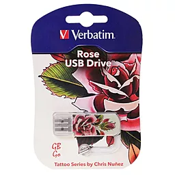 Флешка Verbatim 16GB STORE'N'GO MINI TATTOO ROSE USB 2.0 (49885) - миниатюра 2