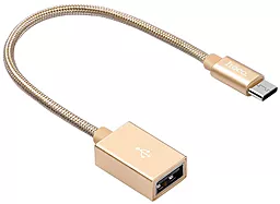 OTG-переходник Hoco UA3 Type-C USB Gold - миниатюра 2