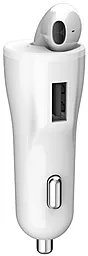Автомобильное зарядное устройство XO CB1 18w QC3.0 car charger + slot for AirPods white
