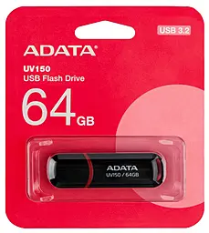 Флешка ADATA UV150 64Gb USB 3.2 Black - миниатюра 3 Флешка ADATA UV150 64Gb USB 3.2 Black - миниатюра 3