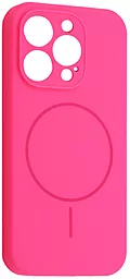 {"ru": "Чехол", "uk": "Чохол"} Silicone Case Full Camera Fine Ring MagSafe для Apple iPhone 14 Pro  Hot Pink