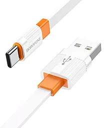 Кабель Borofone BX89 Union USB-A - Type-C 15w 3a 1м cable White/Orange - мініатюра 2 Кабель Borofone BX89 Union USB-A - Type-C 15w 3a 1м cable White/Orange - мініатюра 2
