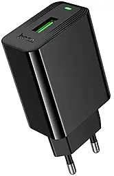 Сетевое зарядное устройство Hoco CS92A 18w QC3.0 USB-A fast charger Black - фото Сетевое зарядное устройство Hoco CS92A 18w QC3.0 USB-A fast charger Black