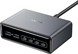Сетевое зарядное устройство Anker GaNPrime 200w PD 4xUSB-С/2xUSB-A ports charger black (A2683341) - фото Сетевое зарядное устройство Anker GaNPrime 200w PD 4xUSB-С/2xUSB-A ports charger black (A2683341)