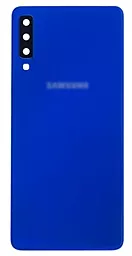 Задняя крышка корпуса Samsung Galaxy A7 2018 A750 со стеклом камеры Blue - фото Задняя крышка корпуса Samsung Galaxy A7 2018 A750 со стеклом камеры Blue