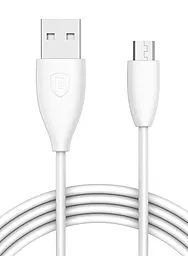 Кабель Baseus Small Pretty Waist USB-A - micro USB 12w 2.4a 1м cable White (CAMMY-02) - фото Кабель Baseus Small Pretty Waist USB-A - micro USB 12w 2.4a 1м cable White (CAMMY-02)
