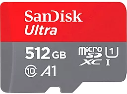 Карта памяти SanDisk 512 GB microSDXC UHS-I Ultra A1 + SD adapter (SDSQUAC-512G-GN6MN)