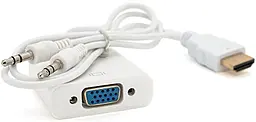 Відео перехідник (адаптер) HDMI - VGA 1080p 60hz 0.1m white (YT-C-HDMI(M)/VGA(F)+AUX-W) EasyLife - фото Відео перехідник (адаптер) HDMI - VGA 1080p 60hz 0.1m white (YT-C-HDMI(M)/VGA(F)+AUX-W) EasyLife