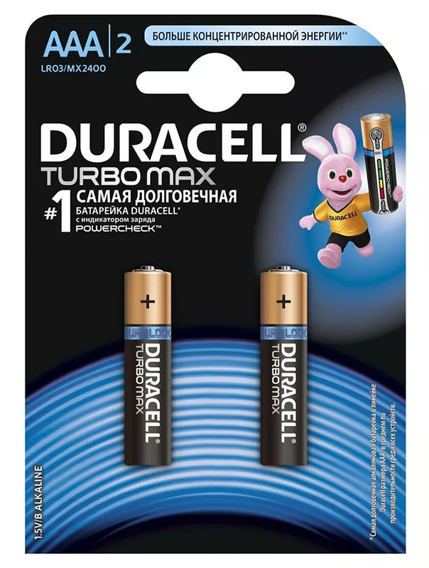 Батарейка Duracell AAА (LR03) Turbo Max 1шт - фото 1