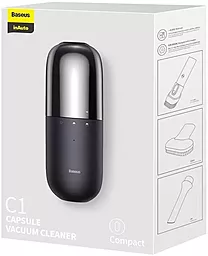 Портативный пылесос Baseus C1 Capsule Vacuum Cleaner Black (CRXCQC1-01) - миниатюра 8