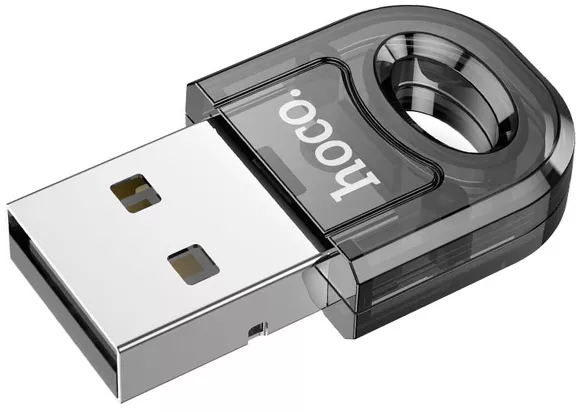 Bluetooth адаптер Hoco UA28 Mini Portable USB Bluetooth 5.1 Adapter Transparent black - фото 3