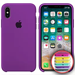 {"ru": "Чехол", "uk": "Чохол"} Silicone Case Full для Apple iPhone XS Max Purple