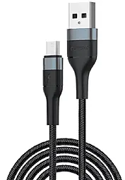 Кабель Foneng X51 Spiral Braided USB-A - micro USB 15w 3a 1м cable Black (X51-CA-MU)