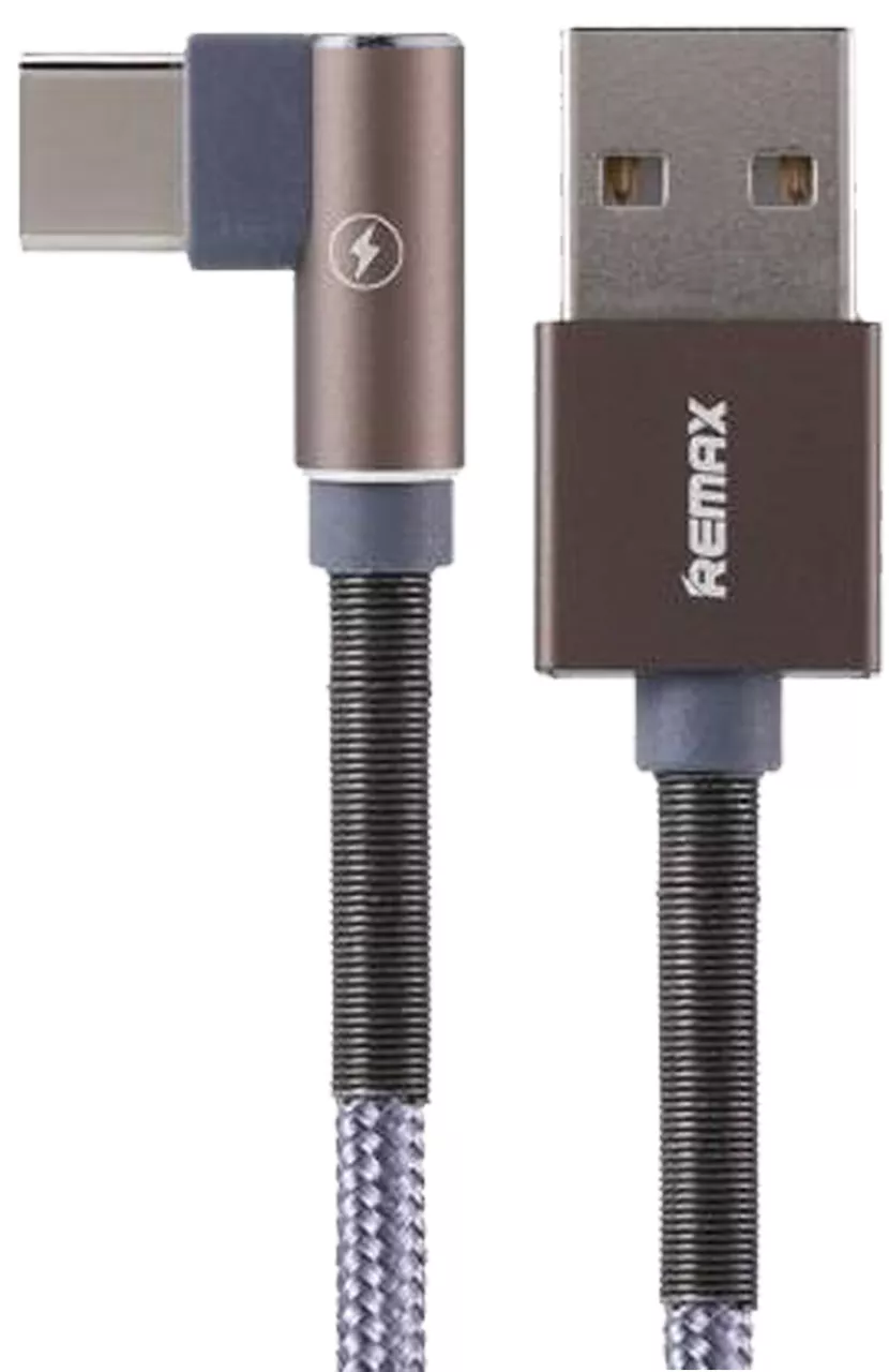 Кабель Remax Ranger USB-A - Type-C 12w 2.4a 1м cable Grey (RC-119a) - фото 1