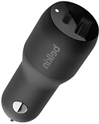 Автомобильное зарядное устройство Belkin 37w PPS PD USB-C/USB-A ports car charger Black (CCB004BTBK) - фото Автомобильное зарядное устройство Belkin 37w PPS PD USB-C/USB-A ports car charger Black (CCB004BTBK)