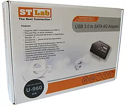 Адаптер STLab HDD/SSD SATA III 6G To USB 3.0 БП 1,8А (U-960) - миниатюра 6