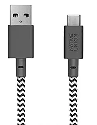 USB Кабель Native Union Belt Cable USB-A to USB-C 1.2m Zebra (BELT-KV-AC-ZEB)