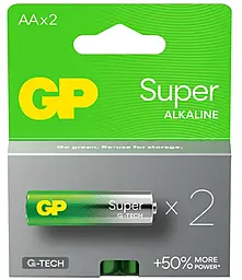 Батарейки GP AA (LR6) SUPER ALKALINE (15A21-S2) 2 шт. - фото Батарейки GP AA (LR6) SUPER ALKALINE (15A21-S2) 2 шт.