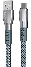 Кабель Remax RC-159a Gonro USB-A - Type-C 12w 2.4a 1м cable Silver - фото Кабель Remax RC-159a Gonro USB-A - Type-C 12w 2.4a 1м cable Silver