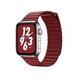 Ремінець для годинника COTEetCI W7 Leather Magnet Band Apple Watch 42/44/45/49mm Red (WH5206-RD) 