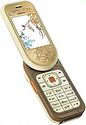 Корпус Nokia 7370 с клавиатурой Gold