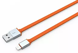 Кабель USB LDNio Lightning flat 2.1A Orange (LS09) - миниатюра 2