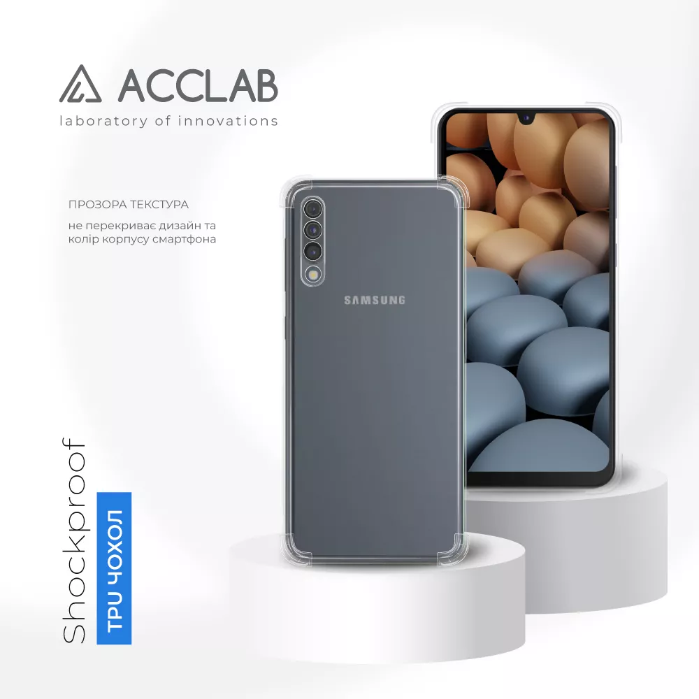 Чехол ACCLAB Shockproof для Samsung Galaxy A50 Transparent - фото 4