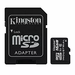 Карта пам'яті Kingston microSDHC 16GB Industrial Class 10 UHS-I U1 + SD-адаптер (SDCIT/16GB) - фото Карта пам'яті Kingston microSDHC 16GB Industrial Class 10 UHS-I U1 + SD-адаптер (SDCIT/16GB)