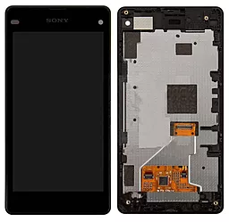 Дисплей Sony Xperia Z1 Compact (D5503, SO-02F) с тачскрином и рамкой, Black