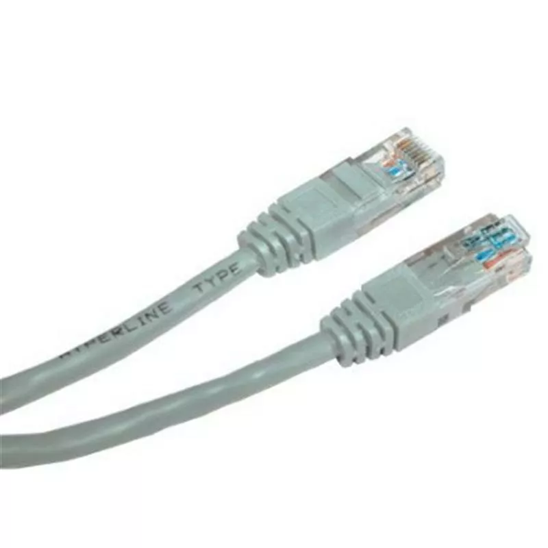 Патч-корд RJ-45 0.5м Cat. 5e CU серый - фото 1