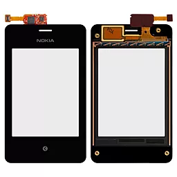 Сенсор (тачскрін) Nokia Asha 502 Dual SIM with frame (original) Black - фото Сенсор (тачскрін) Nokia Asha 502 Dual SIM with frame (original) Black