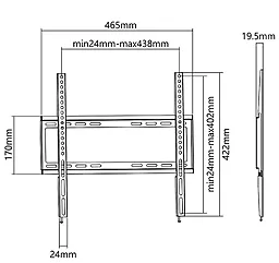 Кронштейн для телевизора Brateck KL22-44F - миниатюра 2 Кронштейн для телевизора Brateck KL22-44F - миниатюра 2